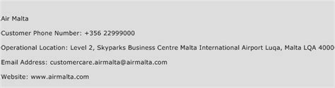 air malta customer support|air malta telephone number.